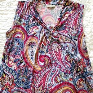 Dana Buchman Large Paisley Print Shirt
